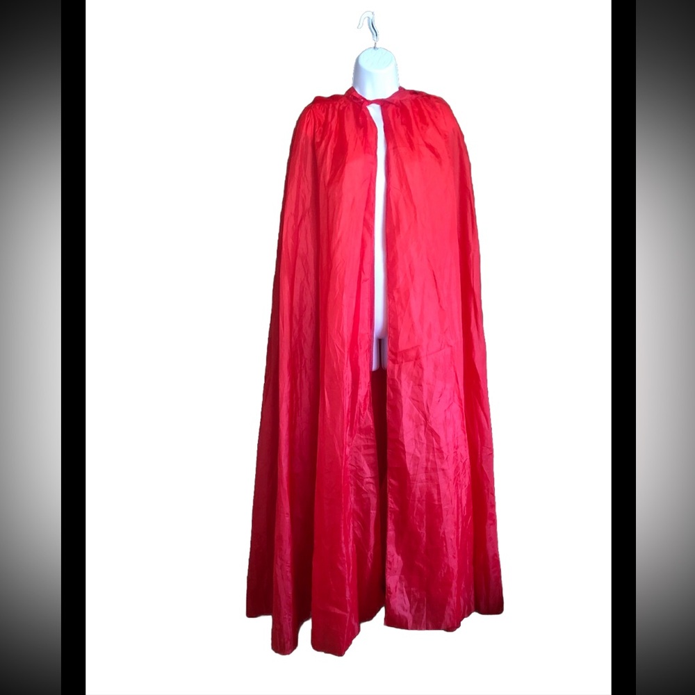 Halloween Red Costume Cape full length